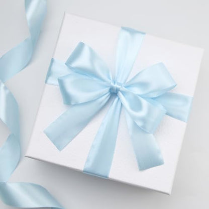Light Blue Satin Ribbon 1 Inch x 100 Yards - color: Light Blue