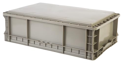 Hudson Exchange 24 x 15 x 7.5" (2 Pack) Straight Wall Handled Storage Container Tote, Gray/Brown - color: Gray/Brown, size: 2 Pack