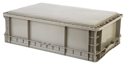 Hudson Exchange 24 x 15 x 7.5" (2 Pack) Straight Wall Handled Storage Container Tote, Gray/Brown - color: Gray/Brown, size: 2 Pack