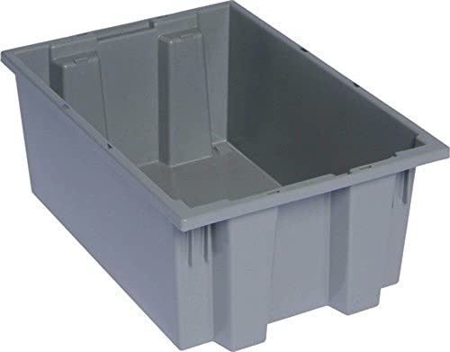 Quantum Storage snt200 Nest Totes Heavy Duty Part Organizer Bins - 19-1/2" x 13-1/2" x 8" - 6 Pack - color: Gray