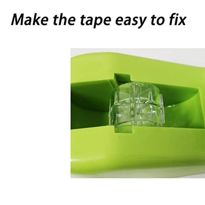Desktop Tape Dispenser Heavy Duty Desk Accessories Floral Office Tape Dispensers, Weighted Non-Skid Base, Green - color: Green