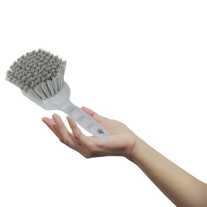 SPARTA 40541EC02 Plastic Scrub Brush, Utility Brush, Kitchen Brush With Hanging Hole For Cleaning, 8 Inches, White - color: White