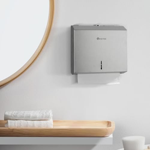 Paper Towel Holder Dispenser Wall Mount,SUS304 Stainless Steel - color: Silver-5823s1