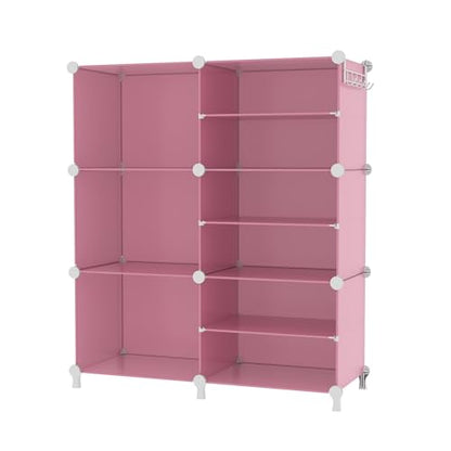 AWTATOS 6 Cube Closet Organizer Storage Shelves, Pink - color: Pink