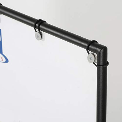 M&T Displays SwingPro 30x40 Inch Outdoor Sidewalk Sign Holder with Water Base, Weather Resistant Aluminum Banner Frame, Pavement Curb Display Stand, Black for Business Advertising, Restaurant Menu