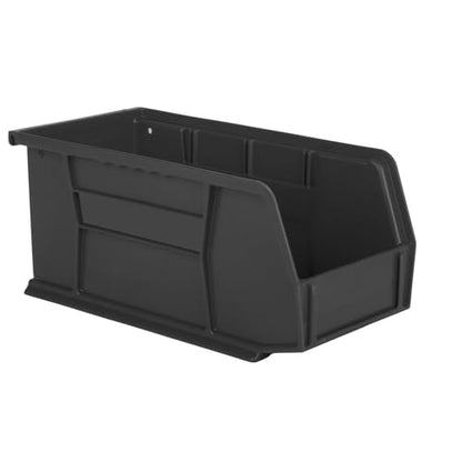 HE HUDSON EXCHANGE 11" x 5.5" x 5" Plastic Stackable Storage Bin, Black - color: Black, size: 1 Pack