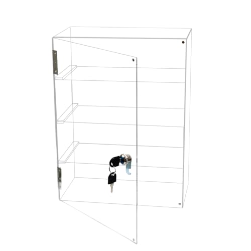 4 Shelf Acrylic Display Case with Lock, Cabinet for Collectibles - size: Acrylic Display Case-4