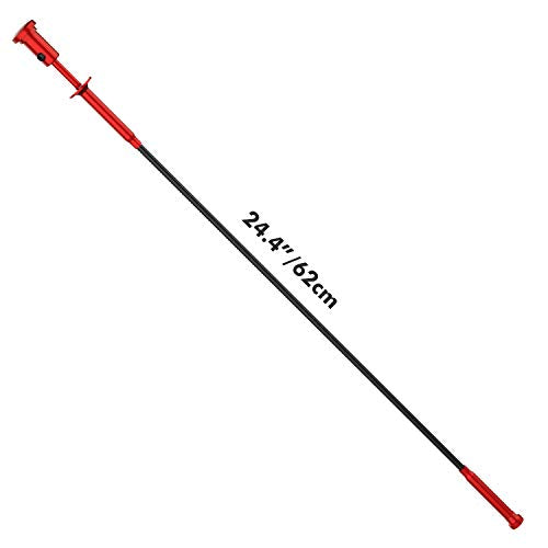Housolution Grabber Tool Magnetic, Bendable Reacher with LED Lights, Red - color: Claw Grabber-red