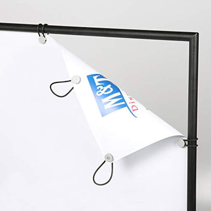 M&T Displays SwingPro 30x40 Inch Outdoor Sidewalk Sign Holder with Water Base, Weather Resistant Aluminum Banner Frame, Pavement Curb Display Stand, Black for Business Advertising, Restaurant Menu