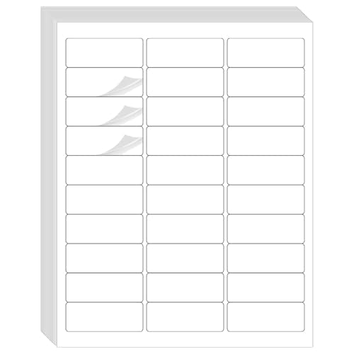 1" x 2-5/8" Address Labels 600 Labels Sticker Paper for Laser/Inkjet Printer Mailing Labels 8.5"×11"-White/20 Sheet - color: Matte White, size: 1" x 2-5/8"