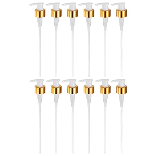uxcell Soap Dispenser Pump Heads Gold/White 12 Pcs Pcs - color: Gold/White, size: 28/410