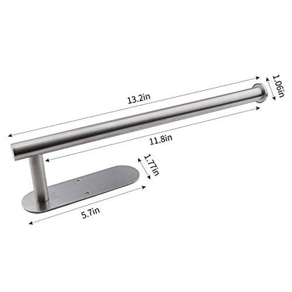 Paper Towel Holders for Kitchen,Paper Towels Bulk- Self-Adhesive Under Cabinet,Both Available in Adhesive and Screws,Stainless Steel - color: Silver