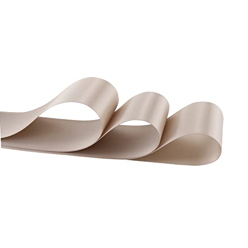 Taupe Double-Faced Satin Ribbon, 2 Inch x 25 Yards - color: Taupe