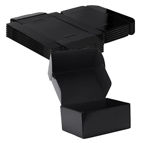 Rempry 9x6x4 Inches Black Shipping Boxes Pack of 20, Small Business Cardboard Mailer Boxes Gift Boxes for Shipping Packaging - color: Black, size: 9x6x4