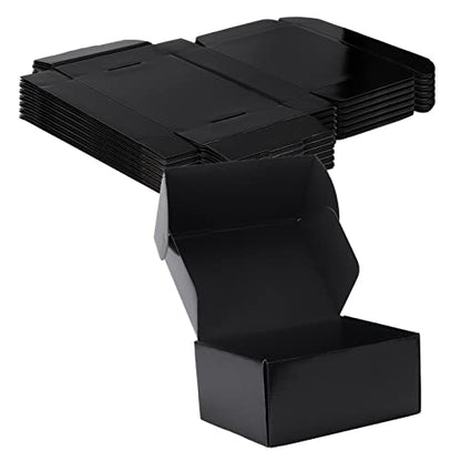 Rempry 9x6x4 Inches Black Shipping Boxes Pack of 20, Small Business Cardboard Mailer Boxes Gift Boxes for Shipping Packaging - color: Black, size: 9x6x4