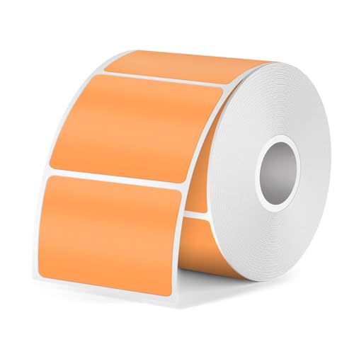 Direct Thermal Labels Orange 1.57×1.18 Inch for M110 M120 M220 M221 - color: Orange, size: 1.18 X 1.57 Inch
