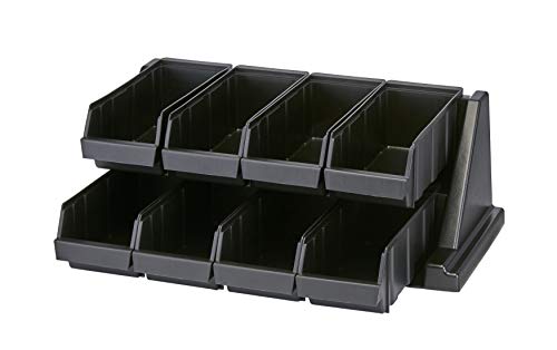 Cambro Versa Self Serve Condiment Bin - 8 Storage Bins - Ideal for Food and Coffee Condiments (Black) - color: Black, style: 8 Bins