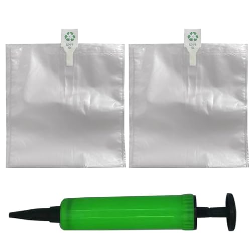 Miupoo Packaging Air Bags,Clear Plastic Inflatable Air Packaging Protector Bag with Free Pump Cushion,Air Cushion Blocking Packaging Bag,8x8 Inches,100 Pieces - size: 8x8×100 Inches