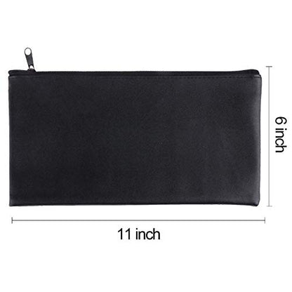 Zipper Bank Bags, 4 Pack Money Pouch PU Leather Cash and Coin Pouch with Zipper (Colorful)