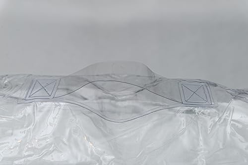 Set of 5 Clear Vinyl Zippered Storage Bags 22 x 18 x 7.5 Inch With Handle (Pack of 2) - size: 22 x 18 x 7.5 (Pack of 2)