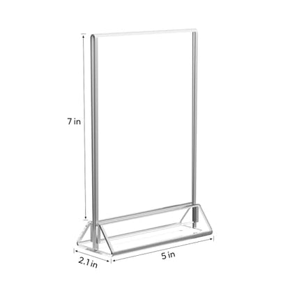NIUBEE 5x7 Acrylic Sign Holder, Picture Frame, Wedding Table Numbers, 6pack - size: 5x7 6Pack