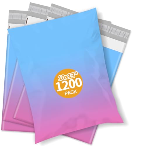 Metronic Cute Poly Mailers 10x13 1200PC Shipping Bags for Small Business - color: BluePink, size: 10x13" 1200PC
