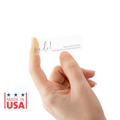 Clear We Do! Rolled Address Labels / 250 Personalized Return Address Labels/Designer Address Stickers in Elegant Plastic Dispenser - size: 250 Labels, style: Clear We Do