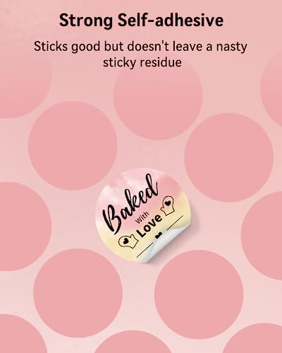 Phomemo Genuine 2” Gradient Circle Thermal Labels, 2x2 Self-Adhesive Round Sticker Label, Circular Direct Labels Compatible with Phomemo Shipping Label Printer, 750 Labels/Roll,Commercial Grade - color: Light Pink