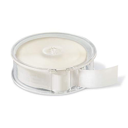 White with Initial Standard Rolled Address Labels - Set of 500 2 1/2" x 3/4" Rolled Labels with Clear Acrylic Dispenser - color: White, size: 500