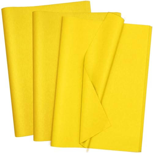 Jkopsnr 100 Sheets Yellow Tissue Paper 20x14 Inches - color: Yellow, size: 14x20