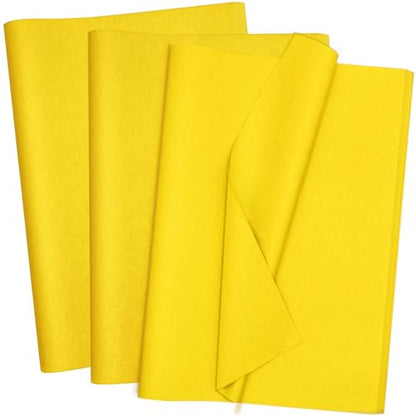 Jkopsnr 100 Sheets Yellow Tissue Paper 20x14 Inches - color: Yellow, size: 14x20