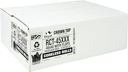 Heavy Duty 45 Gallon Trash Bags - (HUGE 100 Pack /w Flap Ties) - 2.0 MIL (Equivalent) 40" x 46" STAR SEAL BOTTOM Thick Garbage Bags for Contractors, Lawn, Leaf, Yard Waste Commercial Kitchen - style: 45 Gal, 2 Mil Equiv, 100 Count