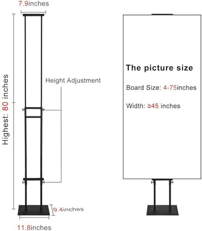 GUOHONG 6Pack Poster Stand for Display, Adjustable Floor Stand Sign Holder - size: 75 inch-6Pack