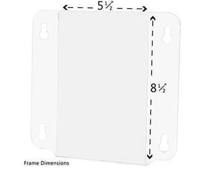 Marketing Holders 6 Pack Window Mount Sign Holder Holds 5.5" x 8.5" Daily Specials and Promotions Clear Acrylic Advertisement Sleeve with Suction Cups for Bars Restaurants and Cafes - size: 5.5"w x 8.5"h