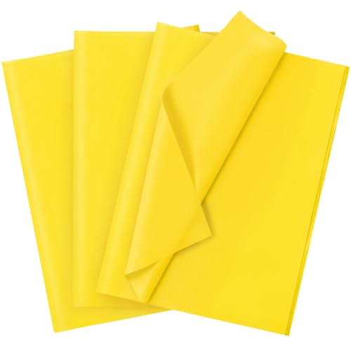 120 Sheets 14 x 20 Inch Yellow Tissue Paper for Gift Bag Wrapping - color: Yellow