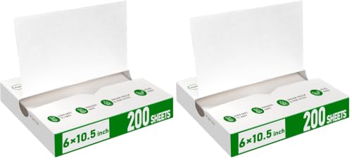 EcoDispose Precut POP UP Deli Paper Sheet, 400 Pack, 6" x 10-1/2", White - color: White, size: 6“x10.5”inch (Pack of 2)