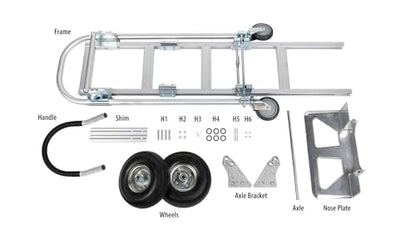 Vergo Industrial Convertible Hand Truck - AS7B Heavy Duty Aluminum 2 in 1 Dolly (800 lb Capacity) Lightweight Reinforced Frame, Ergonomic Handle, Superior Mobility Moving Dolly (2 Positions, 63" High) - size: 2 Positions, 63" High