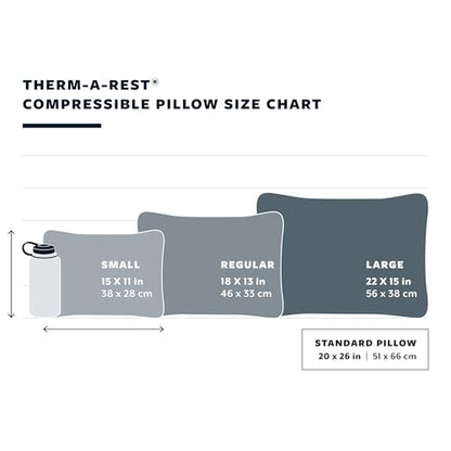 Therm-a-Rest Compressible Cinch Camping and Backpacking Pillow, Regular - 14 x 18 Inch, Desert - color: Desert, size: Regular - 14 x 18 Inch