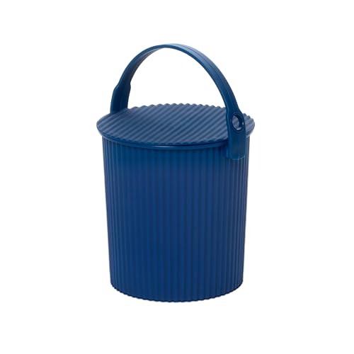 Hachiman Micro Bucket, 0.18 Gallon Heavy Duty Bucket with Lid & Handle - color: Navy, size: Micro