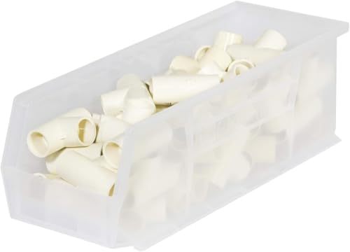 Akro-Mils 30234 AkroBins Plastic Storage Bins, 15"x5"x5", Clear, 12-Pack - color: Clear