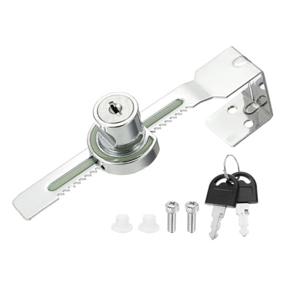 1.3" Luminous Sliding Glass Door Ratchet Lock Fit 0.79-1.18" Silver - color: Silver, size: 1.3"