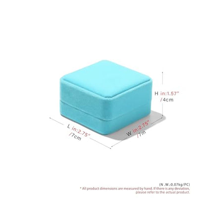Blue Velvet Earring Jewelry Gift Box - color: Blue