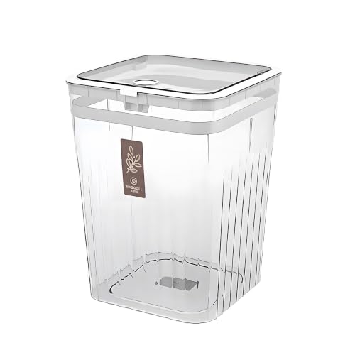 Bathroom Trach Can with Lid, 2.6 Gallon Grabage Can,Gray - color: white