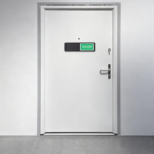 Do Not Disturb/Welcome Door Sign, Sliding Privacy Indicator Sign - color: Black Do Not Disturb