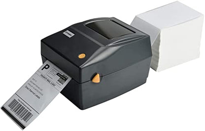 FungLam 4" x 6" Direct Thermal Shipping Labels - Pack of 500 Fanfold Labels - White Perforated, Permanent-Adhesive, Compatible Zebra & Rollo Thermal Label Printer - size: 4" x 6" - 500 Labels