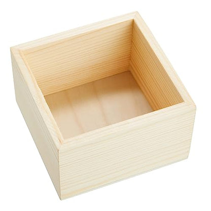 Bright Creations Centerpieces - 10 Unfinished Pine Mini Wood Crates 4 x 4 x 2.3 In & Sanding Sponge, Cream & Brown - DIY Craft Decor & Storage Display