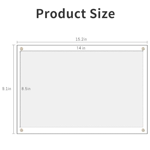 Kalami 8.5x14 Acrylic Wall Mount Picture Frame Self Adhesive - size: 8.5 x 14 in