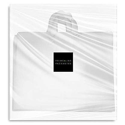 Prime Line Packaging Heavy Duty Plastic Shopping Bags, 19.5x4x15, 50 Pack - color: White
