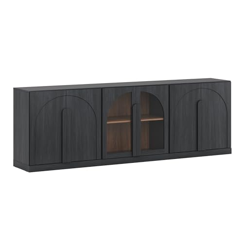 BELLEZE Bijou 3-Piece Modular Sideboard Buffet Cabinet - Ebony - color: Bijou Ebony Abb
