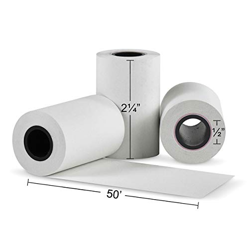 (10 rolls - 60 GSM) Receipt Paper Roll for Square Terminal bpa free fits verifone vx520 Thermal Paper for Clover Flex, Clover Mini, Clover Mobile Ingenico ICT220 ICT250 FD400 Hypercom